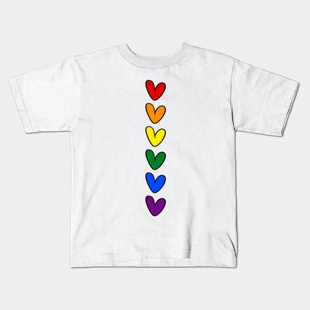 LGBT hearts flag Kids T-Shirt by artbypond